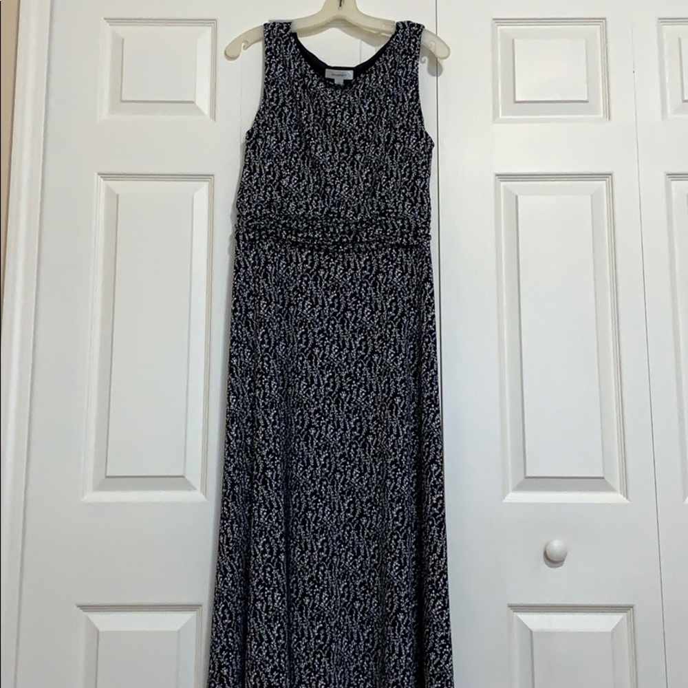 Black and white dress.